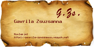 Gavrila Zsuzsanna névjegykártya